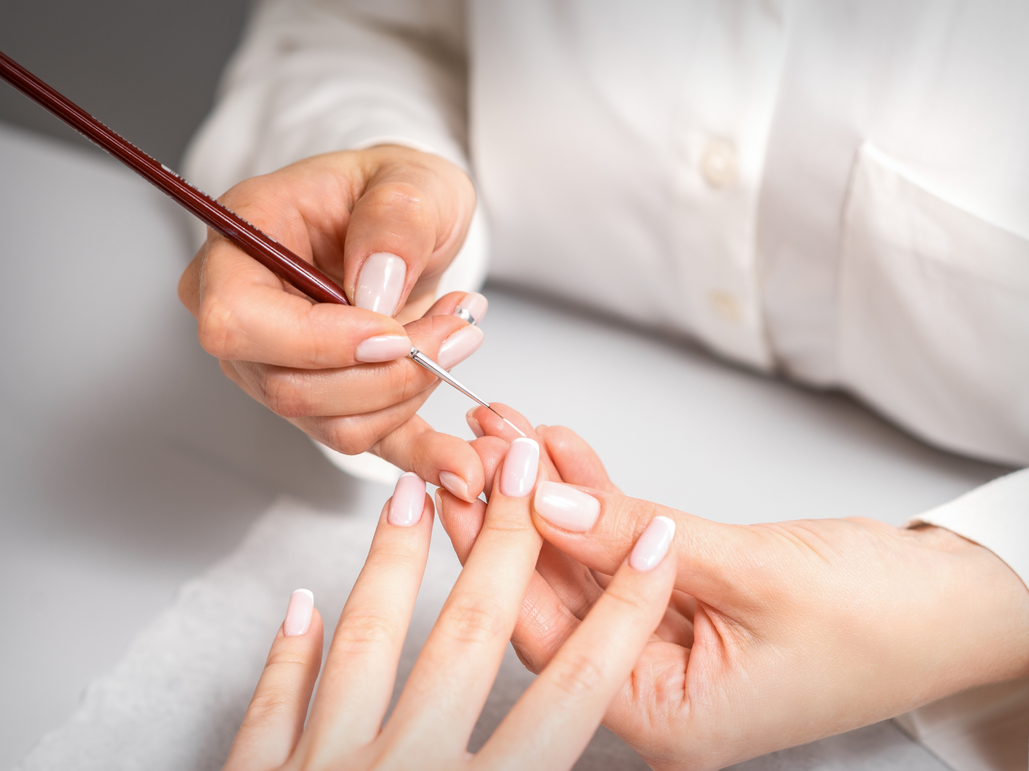 French tip wedding manicure ideas