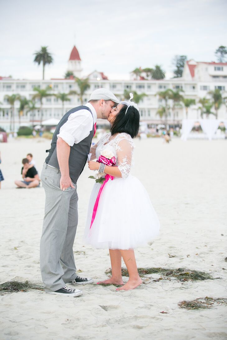 First Kiss At Vow Renewal Ceremony