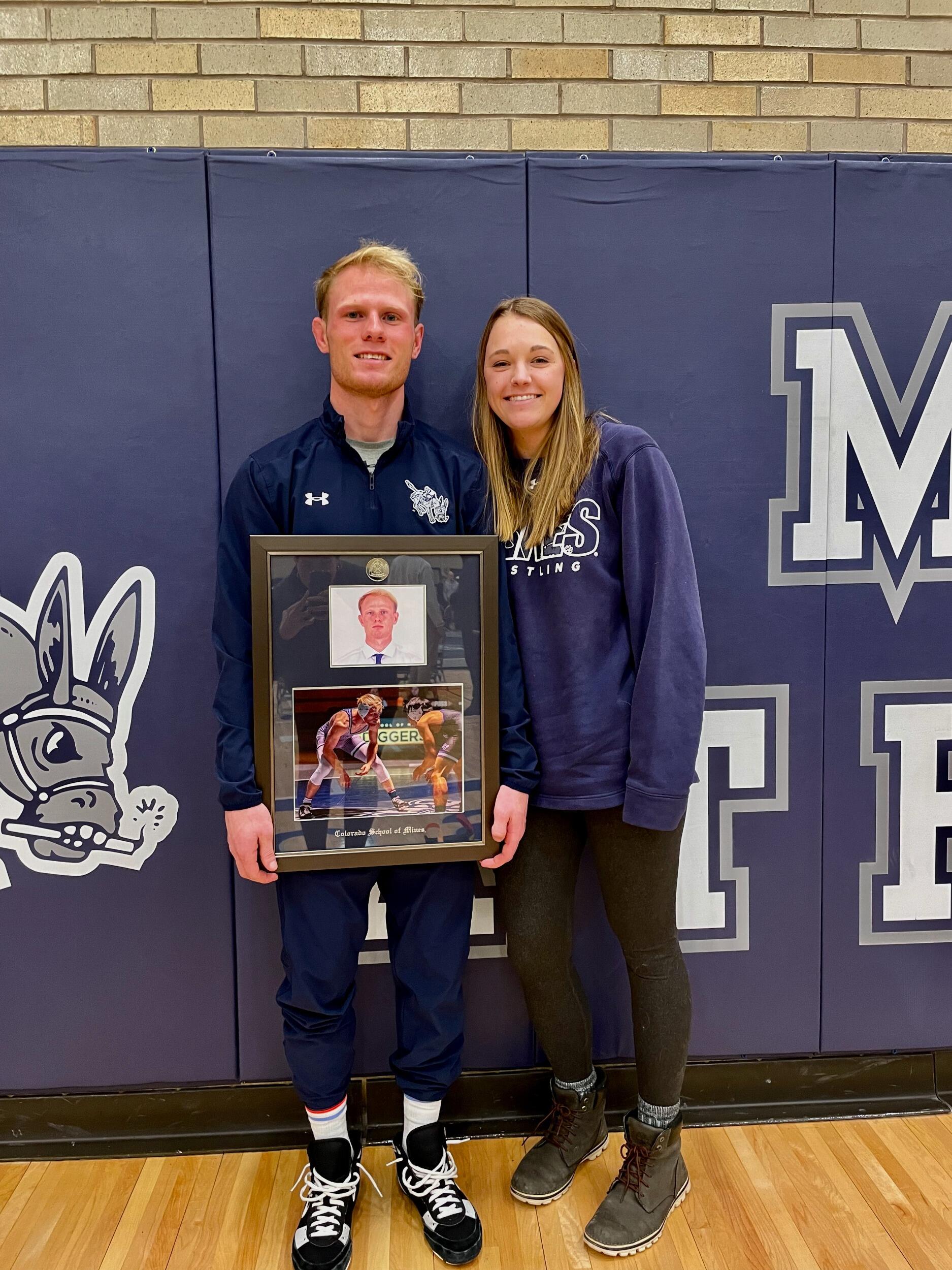And Tyler's senior night celebrating his 5 years of wrestling.
