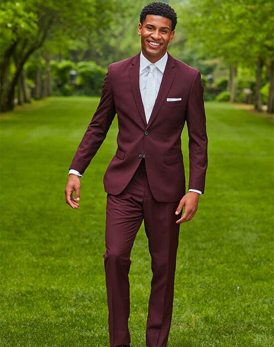 Oxblood on sale wedding suit