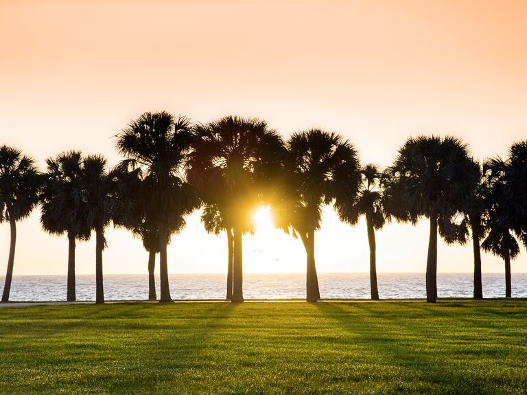 Vinoy park sunrise in St. Petersburg, Florida