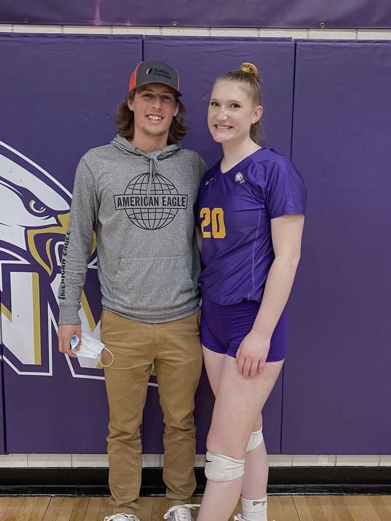 David quickly became Cassie's biggest fan, as well as a big Eagle volleyball fan!