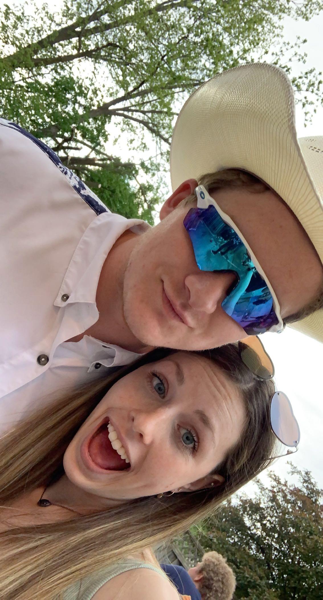 Our first picture together at Mizzou Stop Day!