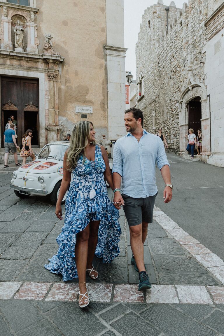 In June we celebrated three years together. We commemorated our third Italian adventure together with engagement photos in Taormina, Sicily.