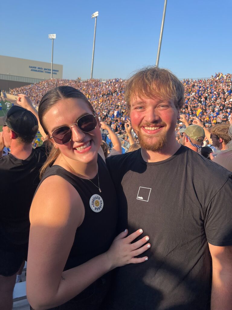 Our second year as jackrabbits! We also celebrated one year of dating. 