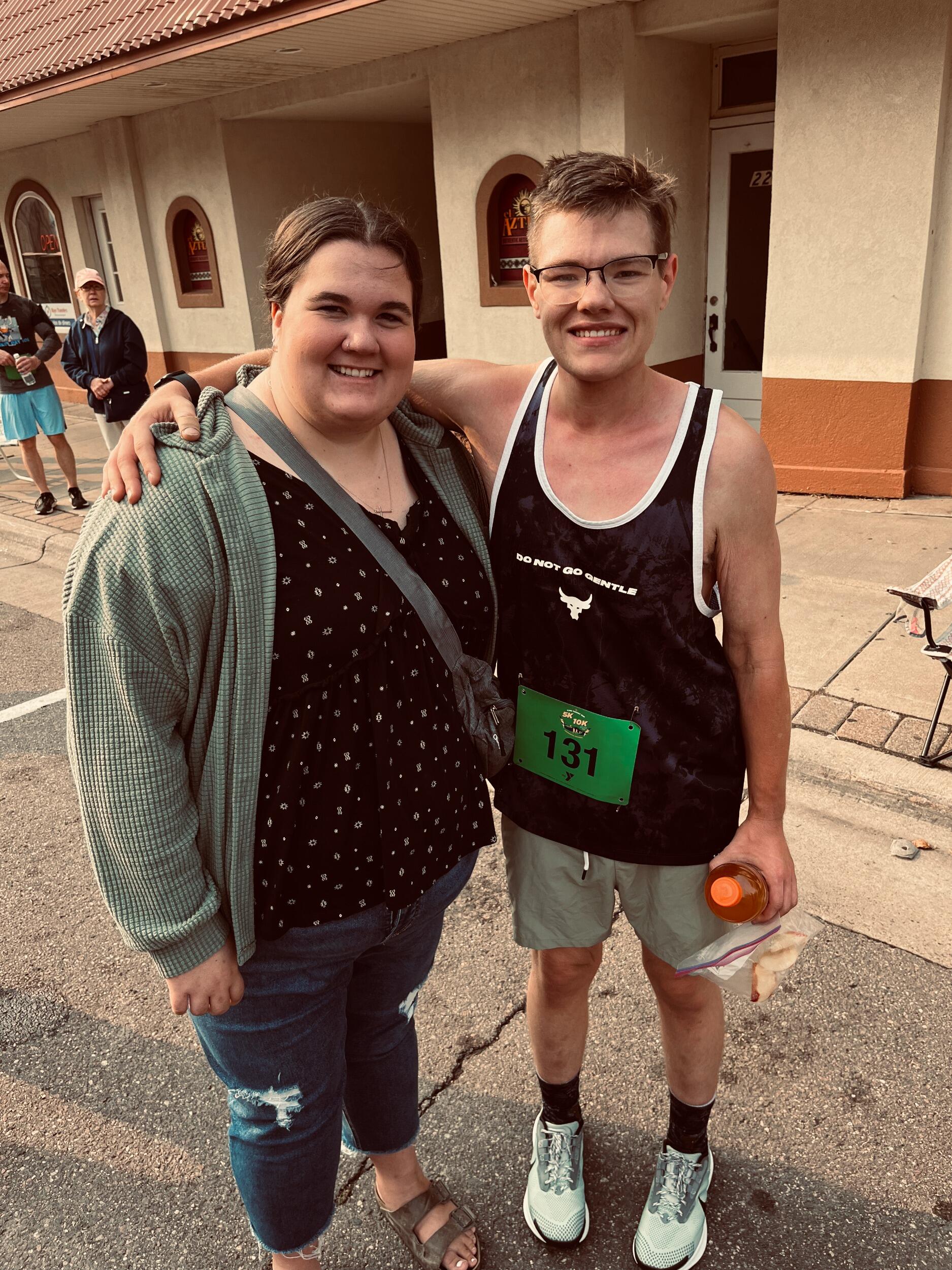 Cade's first 10k and Analia got to come and support! Such a fun day watching Cade accomplish something so big and Analia getting to be, as Cade says, his "biggest supporter".