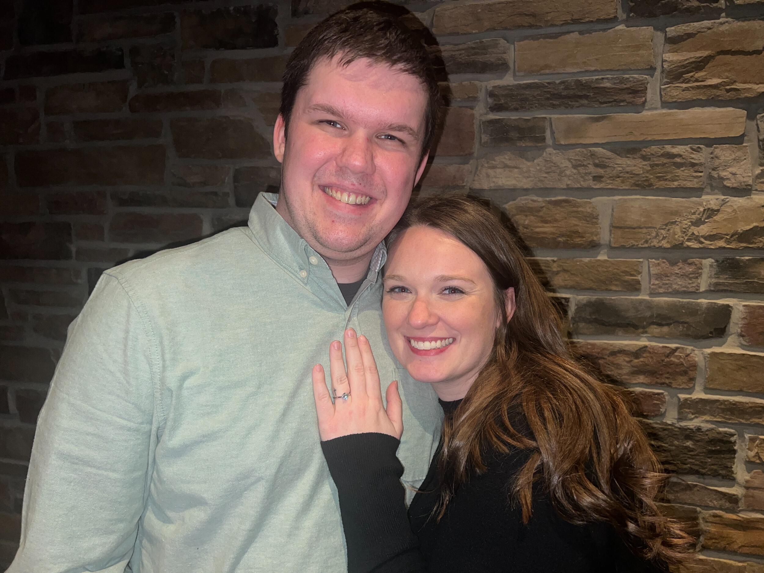 We're engaged!! He proposed over dinner at the Keg