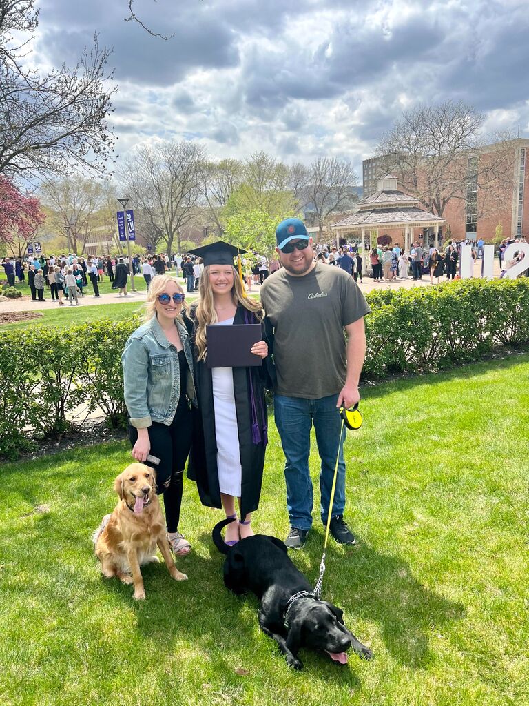 Jake and Kayla traveled to Winona for Jake's sister Jessie's graduation. 