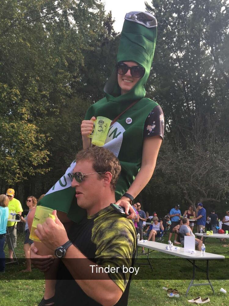 Our first event together was Beer & Bacon Fest in Wausau. We've been seeing each other for about a month. We met the way most millennials do, online! 