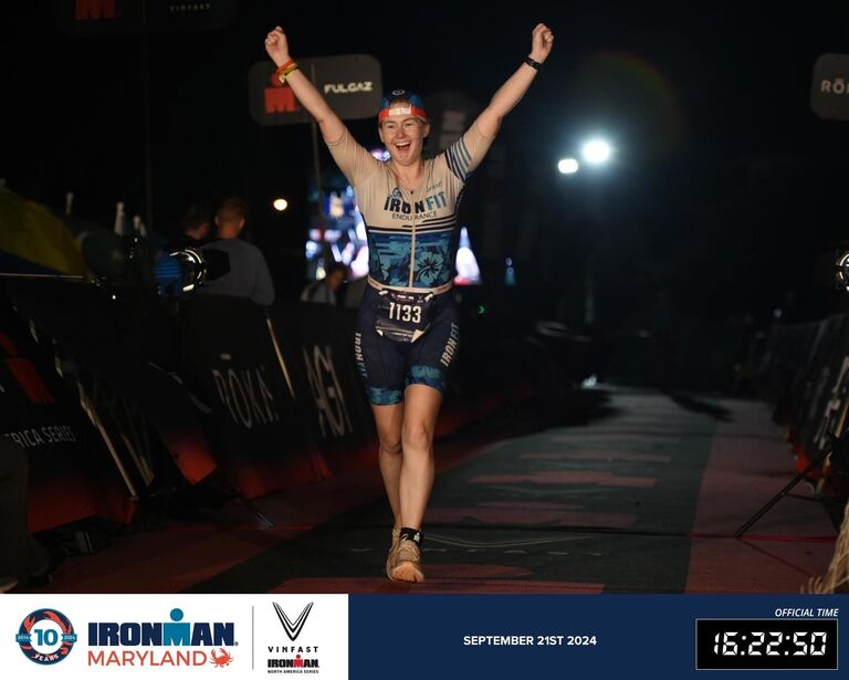 Alli finishes her second Ironman 140.6 triathlon