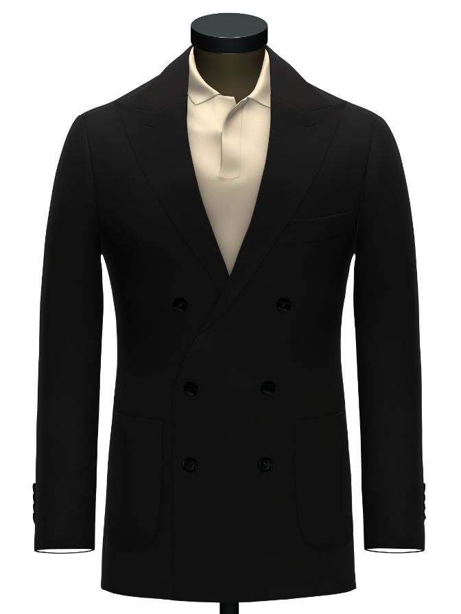 Cotton Blend Black Atlantic Suit from Enzo Custom