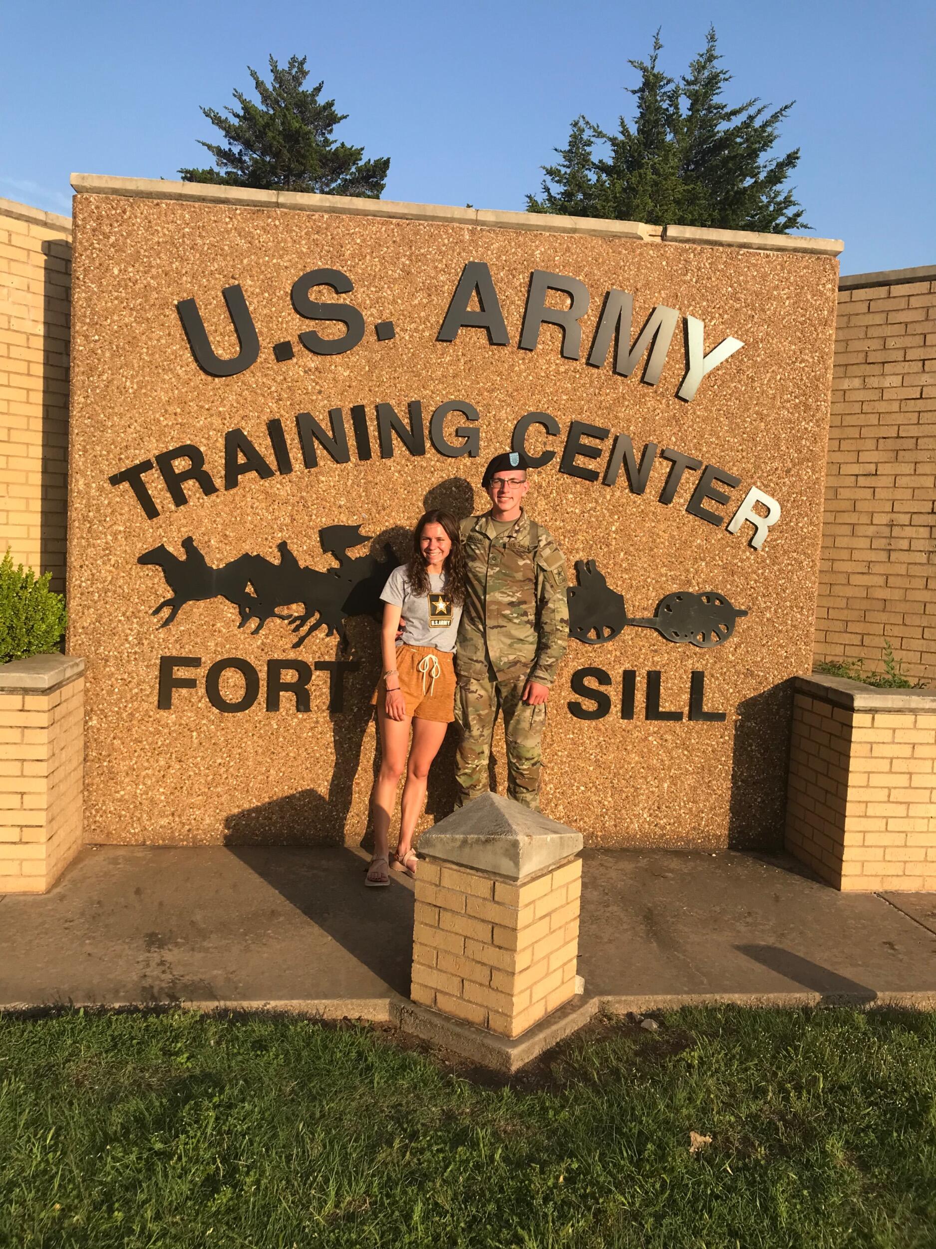 Visiting Scott with his family for basic training graduation 