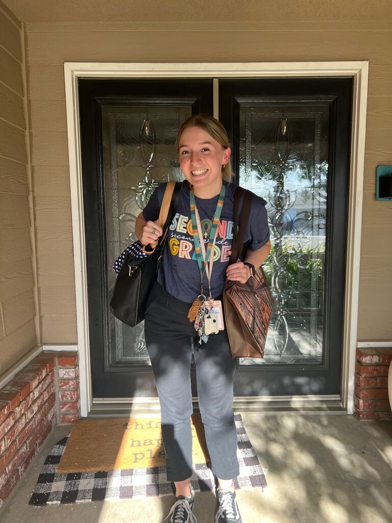Skyler’s first day with 2nd grade at Planz Elementary :)