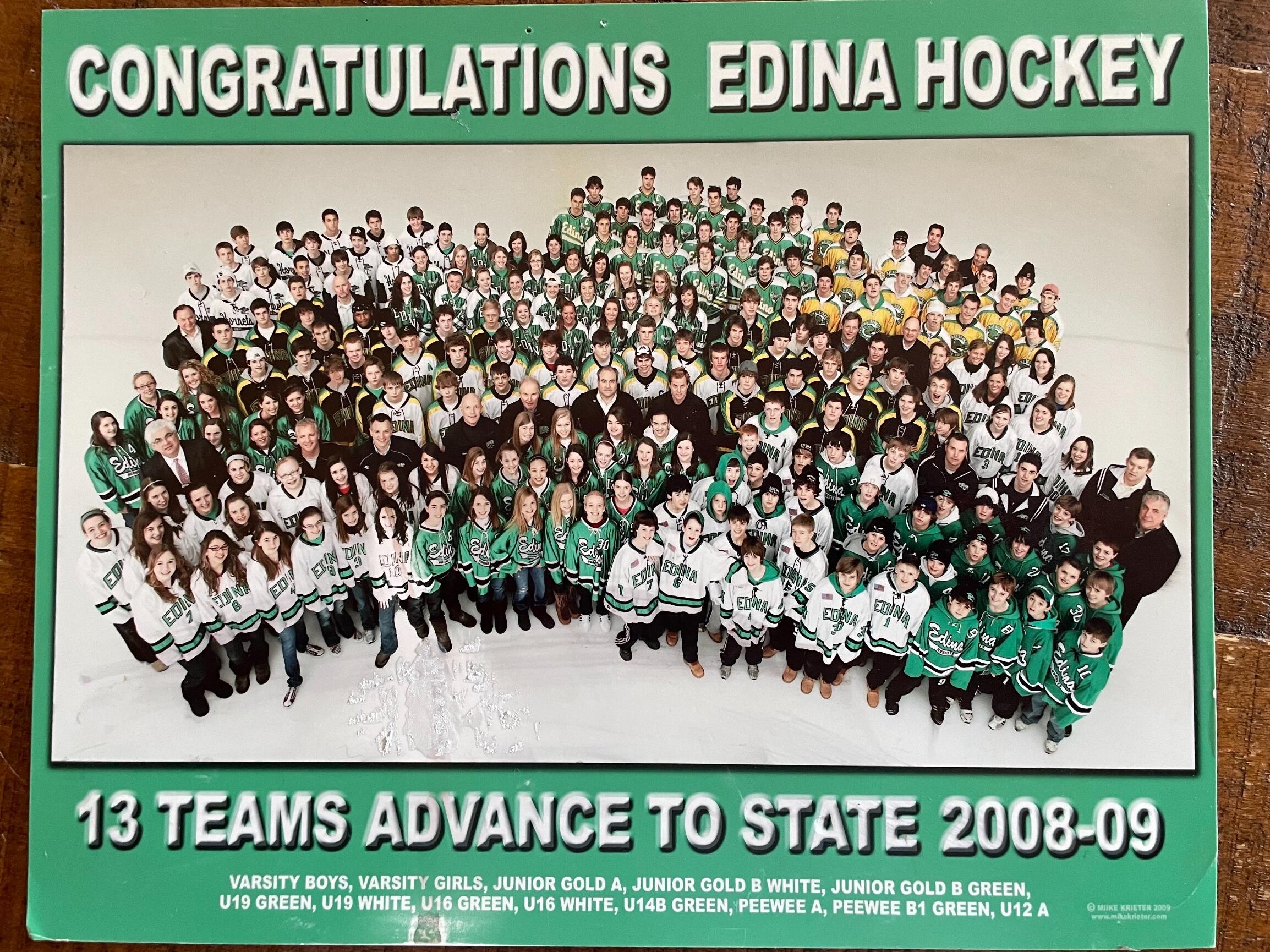 Emily and Ben's story begins in 2009. The two met at Braemar Ice area where they were taking the infamous "state hockey picture".  Emily was standing at a table near the concession stand with some of her hockey friends. Ben walked up and introduced himself to Emily. He then asked her if she would add him back as a friend on facebook. Little did they know, this small interaction would be the butterfly effect that would change their lives forever.