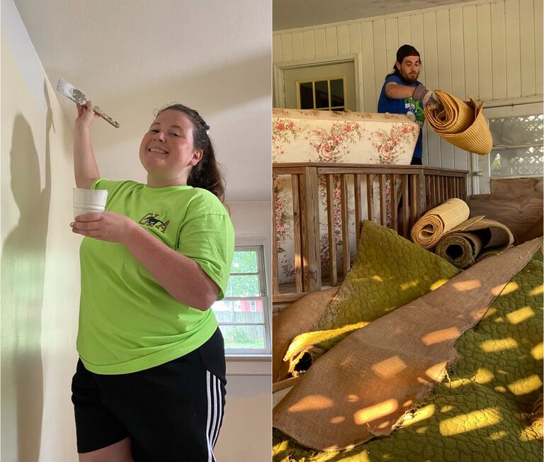 We moved to Rome and began remodeling our new home.