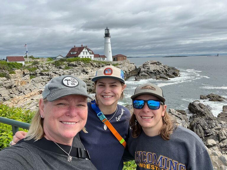 Lyle joined the family (minus Elaina) on their trip to Maine!