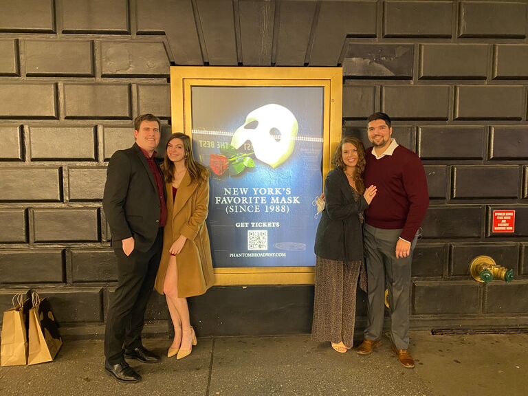 Nicole and Austin attend their first Broadway show together while on a trip to NYC.