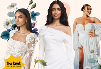 Three long sleeve wedding dresses
