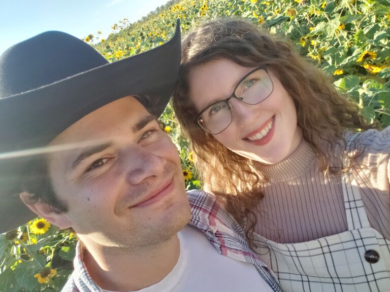 Out enjoying the weather at Schnepf Farms with out friends. Enjoying hay rides, farm animals, sunflower fields and ending the day with a huge corn maze!