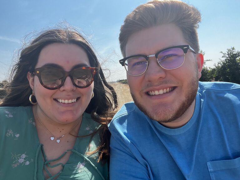 Our last photo before he popped the question!