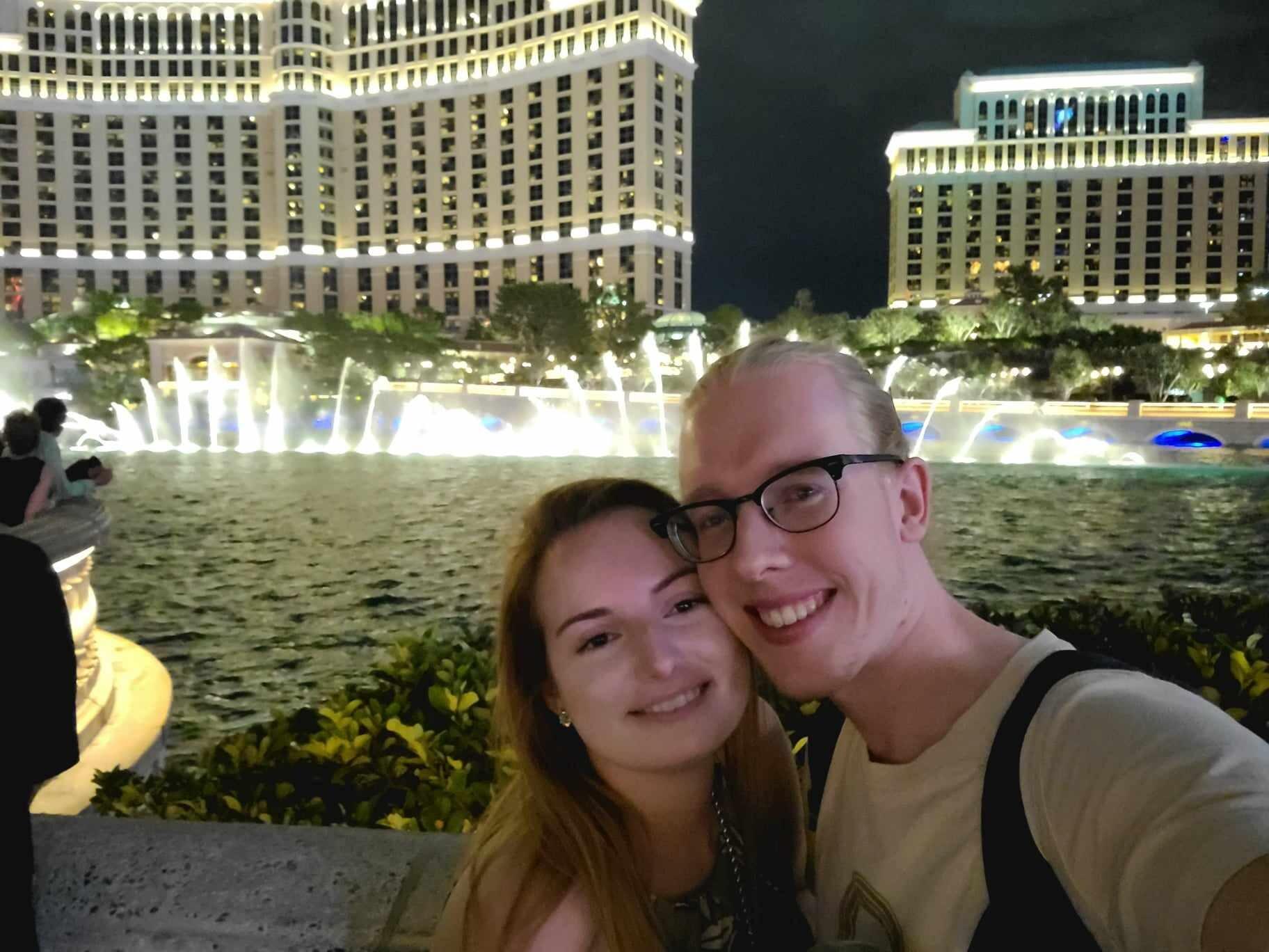 While in Vegas, we had to stop by the Bellagio Fountains.