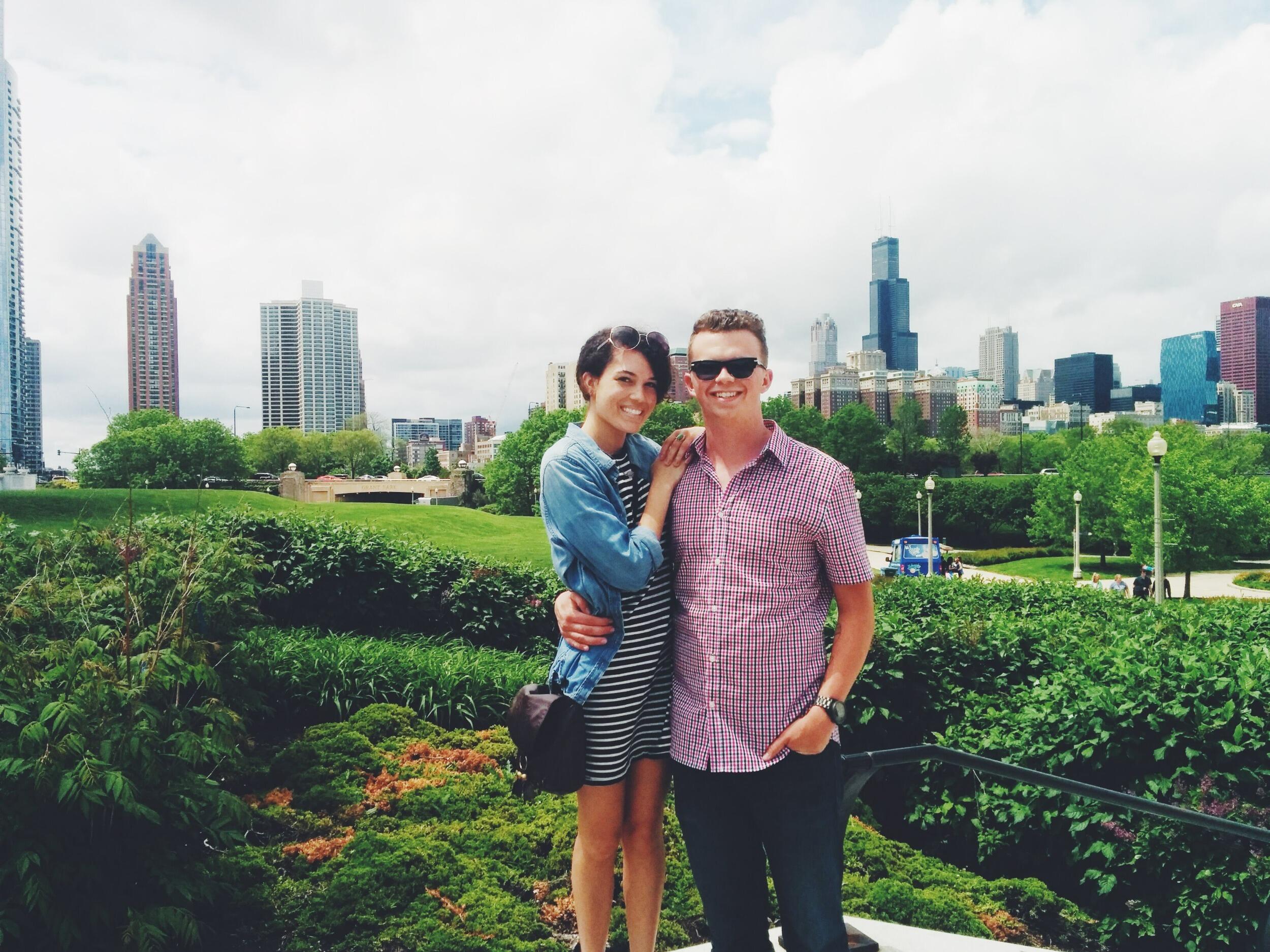 One of our first pictures together in Chicago about two weeks after we met. 