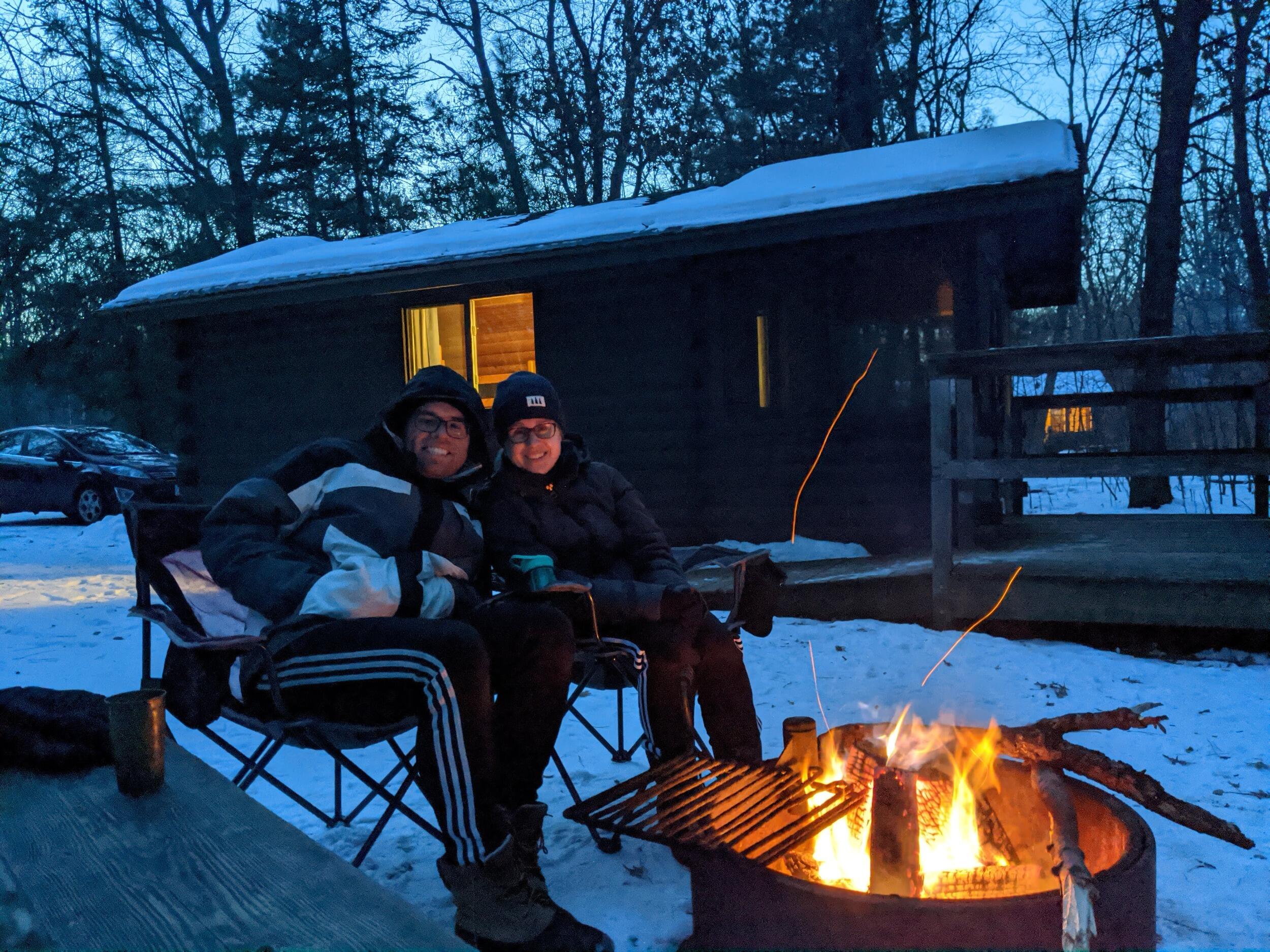 Winter camping and cross country skiing in northern MN. 