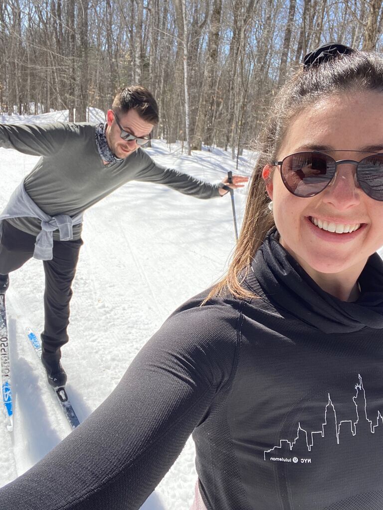 Each weekend, we went on an adventure! After Brandon taking me Snowboarding for the first time, I thought it would be fun to take Brandon cross-country skiing for the first time!
