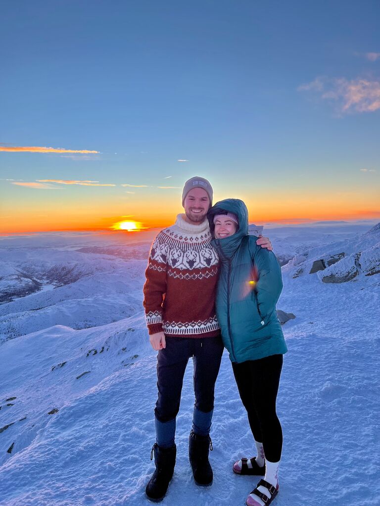Solnedgang på Gaustadtoppen