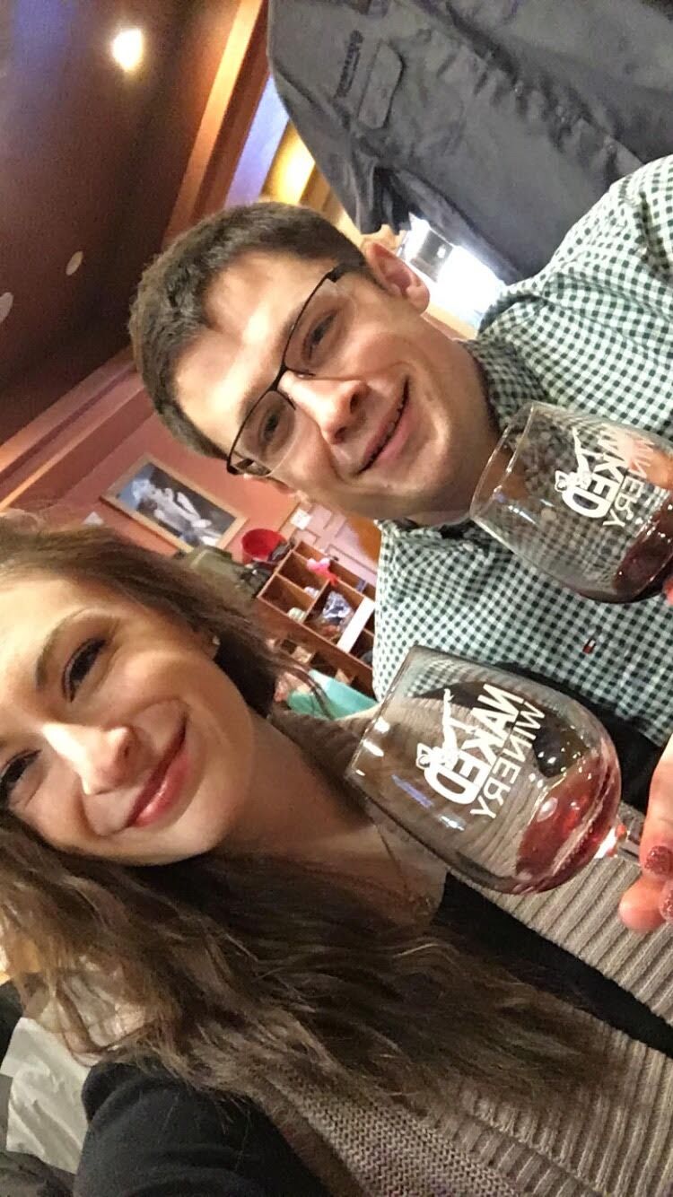 Valentines Day Date. Nicks special surprise of wine tasting and dinner at the Alpine Inn.