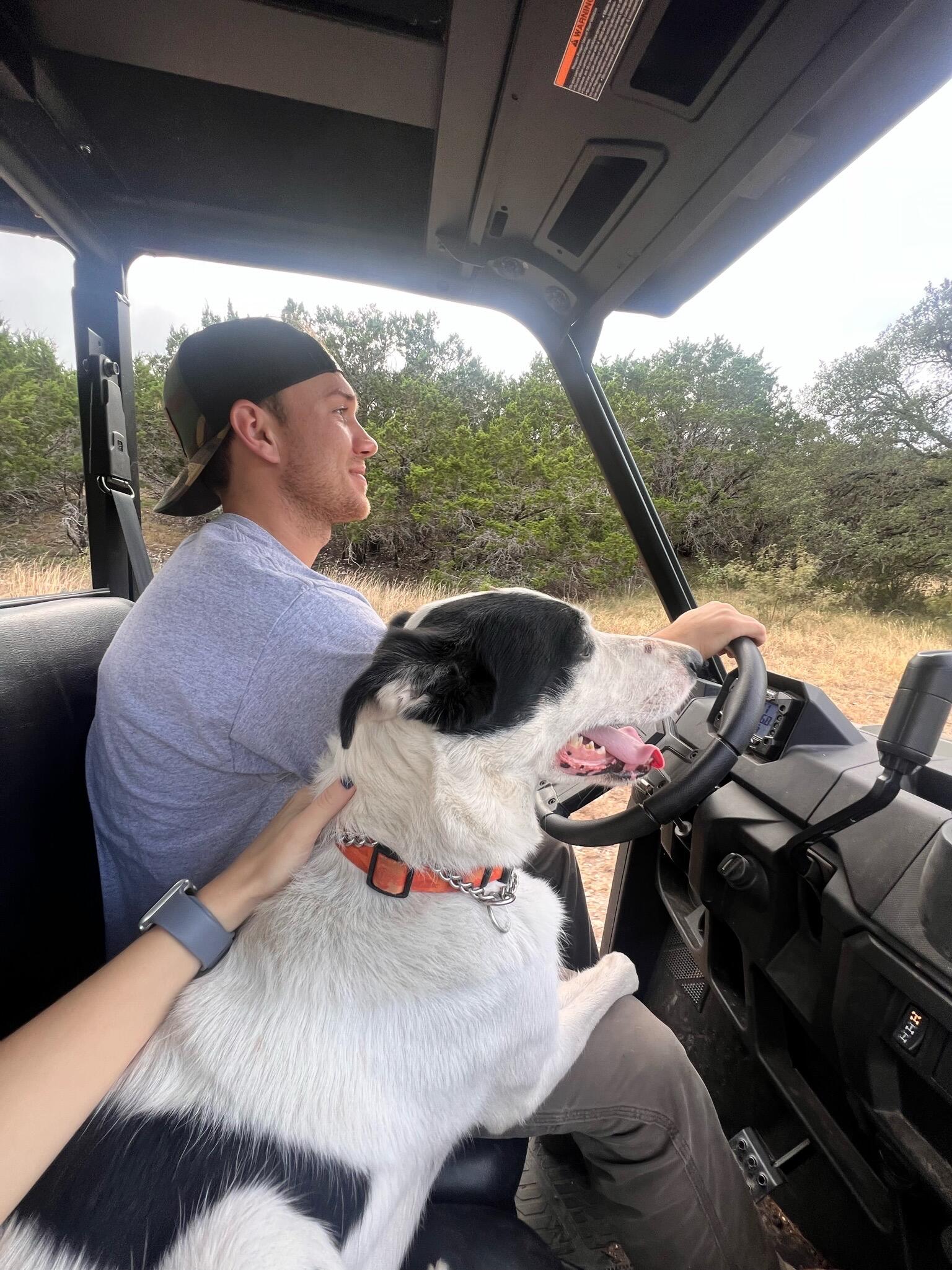 Meredith, Bucket, & I took a trip out to my Grandpa's ranch. She went hunting with me but found sitting in a deer blind quite boring.