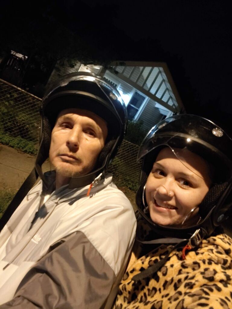 Although Rich and Lisa spent just about everyday together and moved in with each other very early in the relationship this photo was their second official date when Rich took Lisa riding around DC on a moped scooter while taking in the city lights at night time!