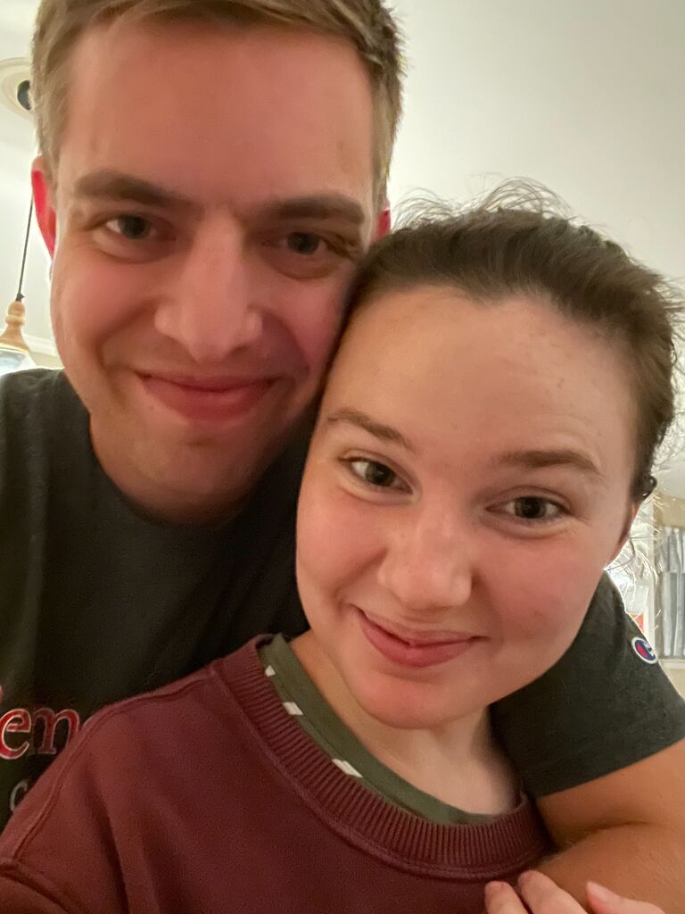 Mary's 23rd birthday - Matthew had a week previously surprised her with friends and her favorite cakes then day of accompanied her in the morning on her drive to SC and back and after Mary got off work at 9 pm had her sit back and relax while he made her favorite meal.