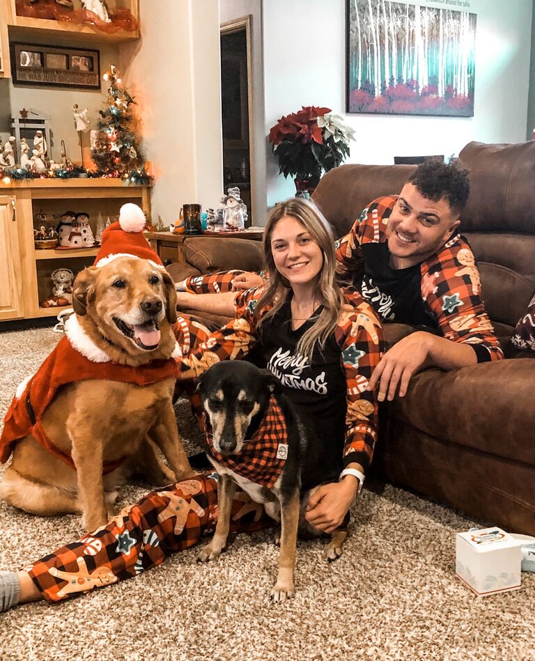 Our first Christmas together at McKayla's parents house