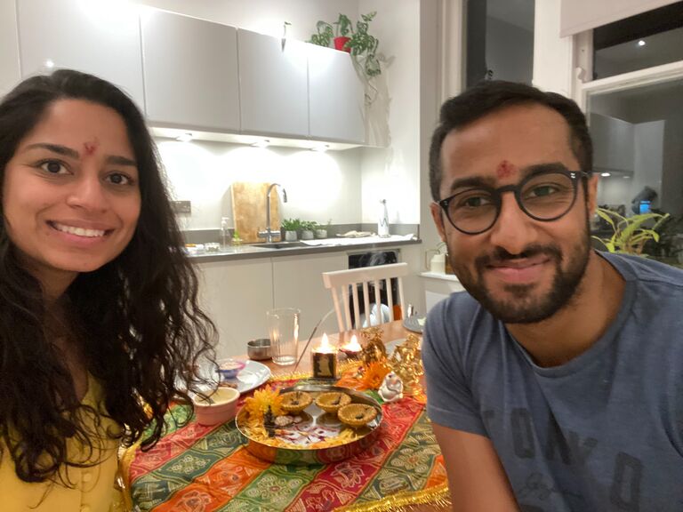 @London.
Our first Diwali together xx
