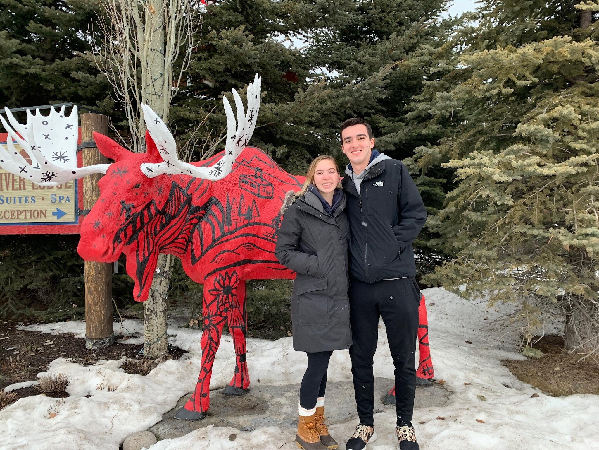 Just before COVID-19, Wes and Julia spent spring break in Jackson Hole, Wyoming with family skiing and snowboarding.