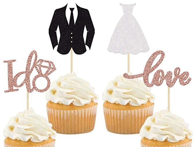 Wedding Cupcake Toppers, Printable Cupcake Toppers, Favor Tags, Wedding  Decor, Modern, Minimalist, Digital File, WE030
