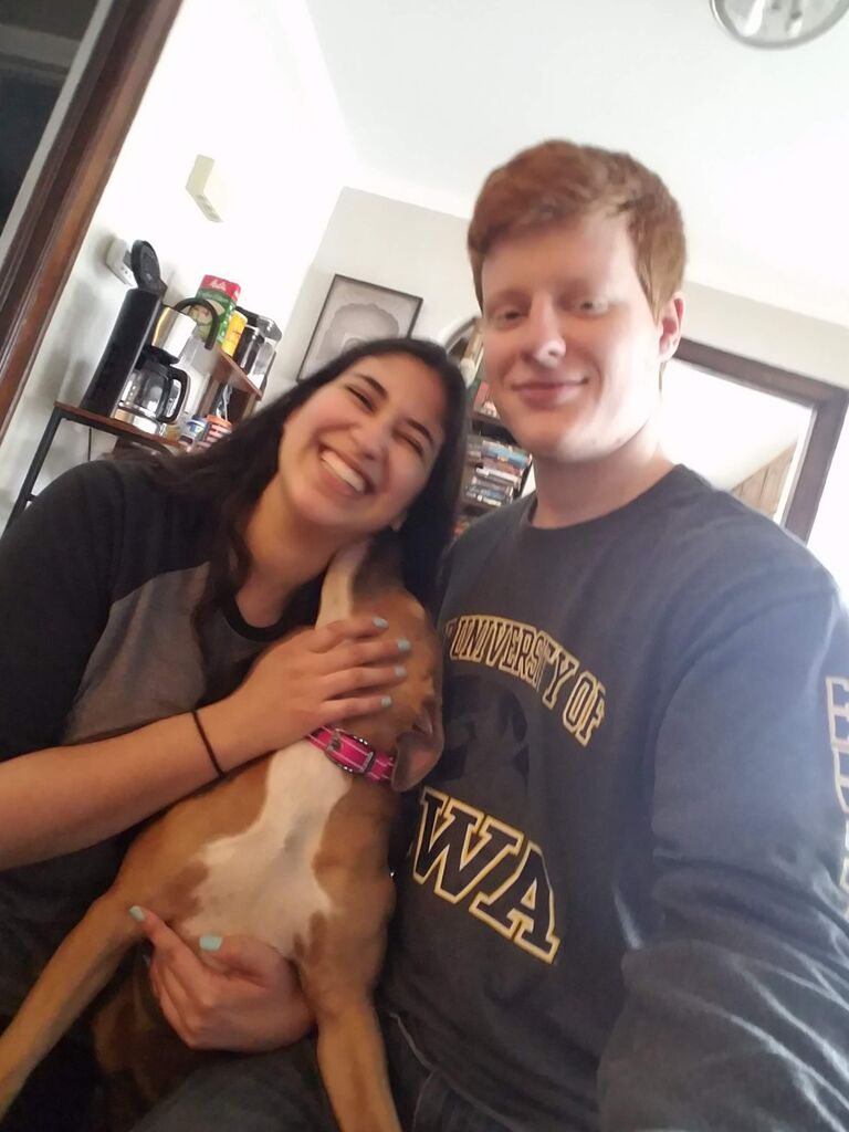 After lots of persuasion from Amara, Alex finally relented and they adopted their puppy, Maya.