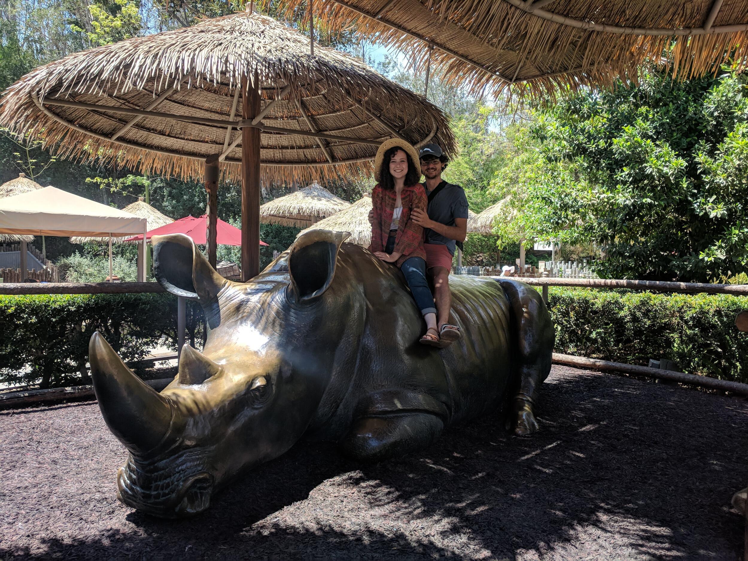 Our first trip to the Wild Animal Park together. We of course had to get the iconic rhino photo before we left.