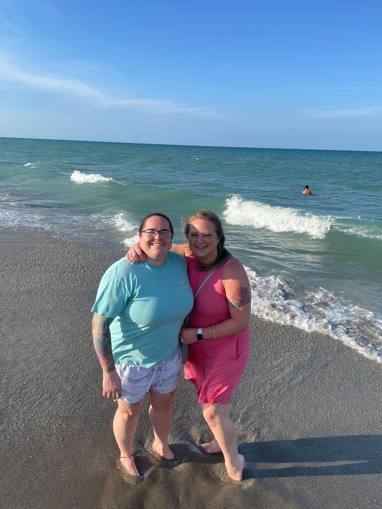 East Coast beach day during our Summer "Florida Mommy Tour" (our moms both live in Florida!)