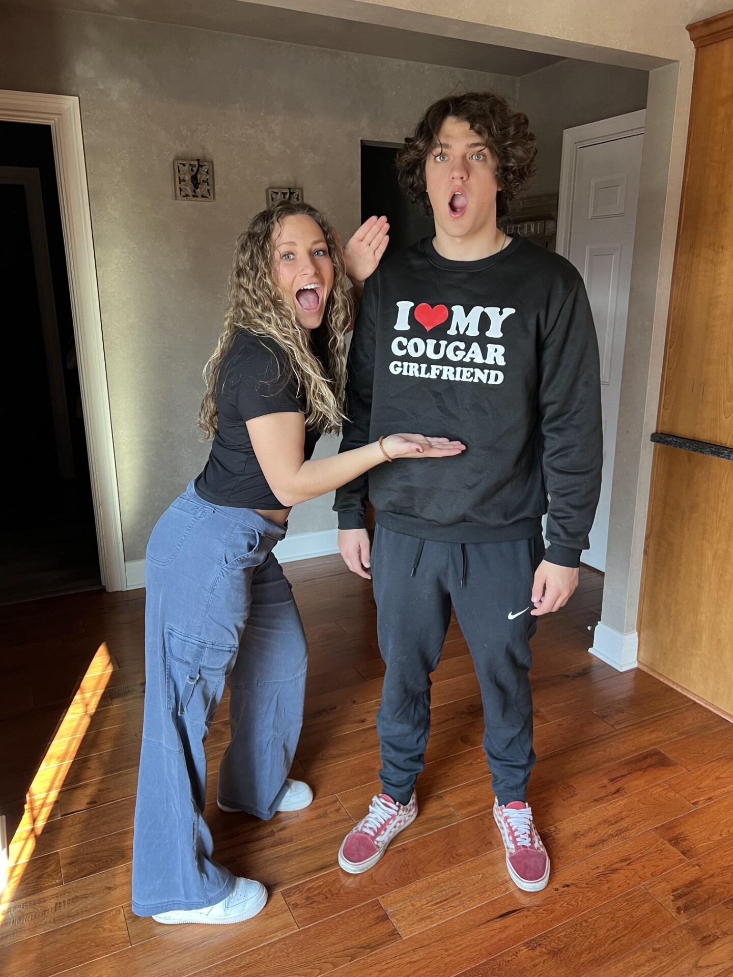 Featuring Caden's outfit to my birthday festivities. If you didn't know, I'm exactly a year and a half older than Caden. 