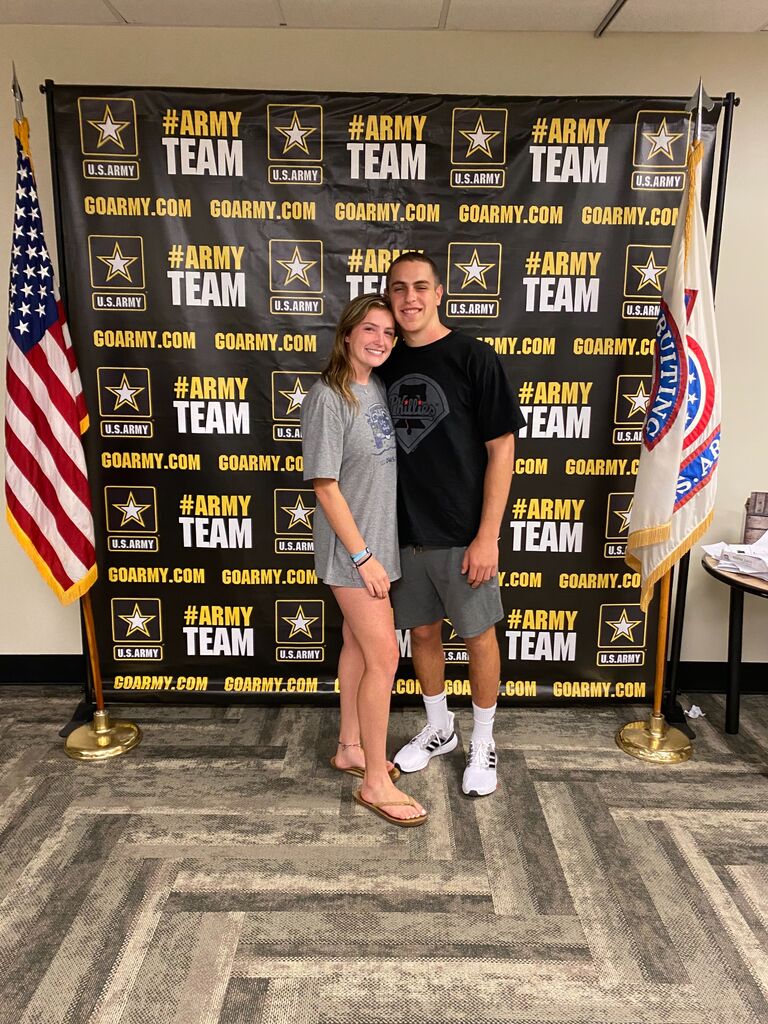 The day Asher left for basic training. This marks a huge moment in our relationship as it was the time our journey with the military started. 