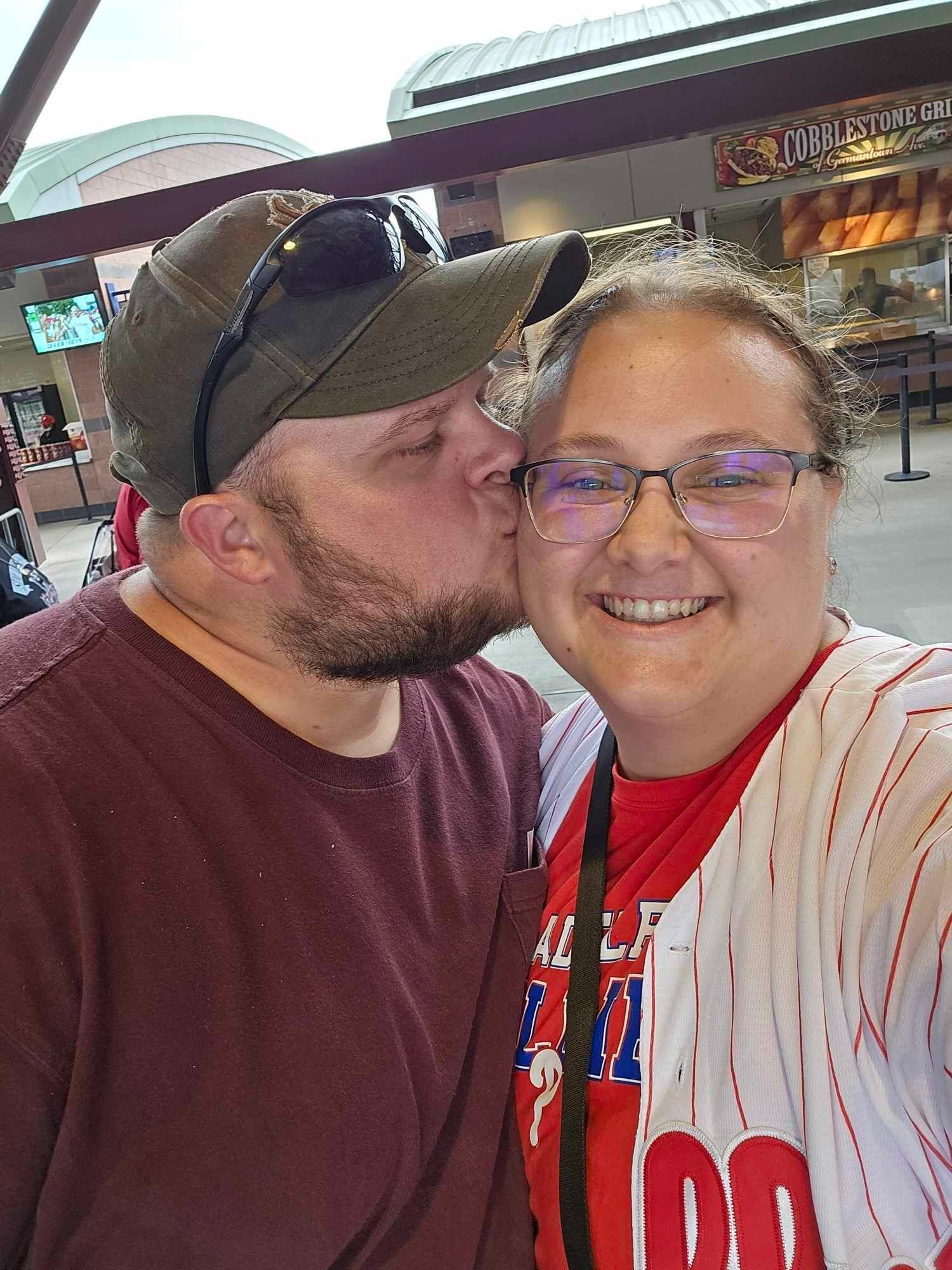 Another Phillies game with Kaitlyn's family