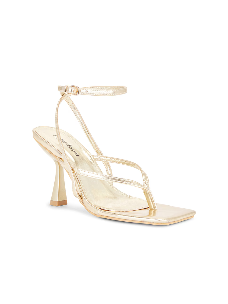 Superdown gold high heeled sandals