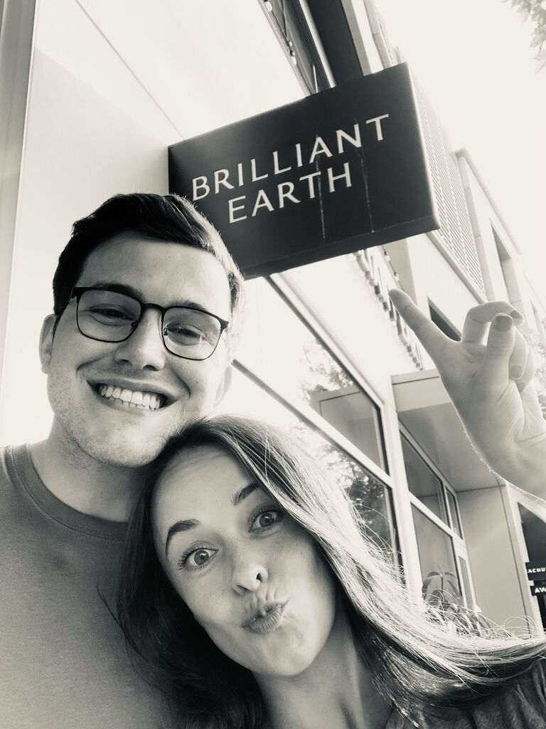 Both giddy with excitement, Joshua and Camille went engagement ring shopping at Brilliant Earth, and sat in the sun afterwards discussing God's faithfulness. 