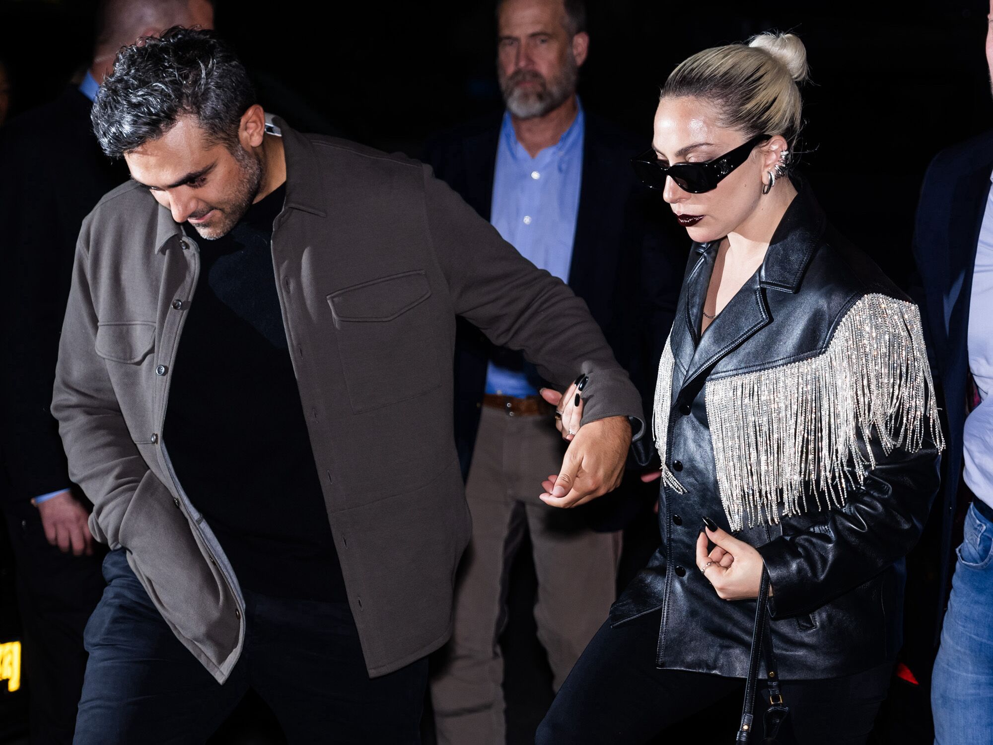  Lady Gaga and Michael Polansky are seen in Midtown