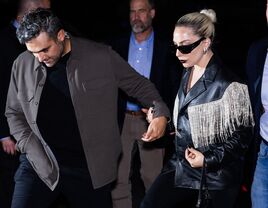  Lady Gaga and Michael Polansky are seen in Midtown