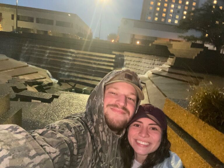 Ivey's first time at Beautiful Feet Ministries, visiting the water gardens in Fort Worth, TX.