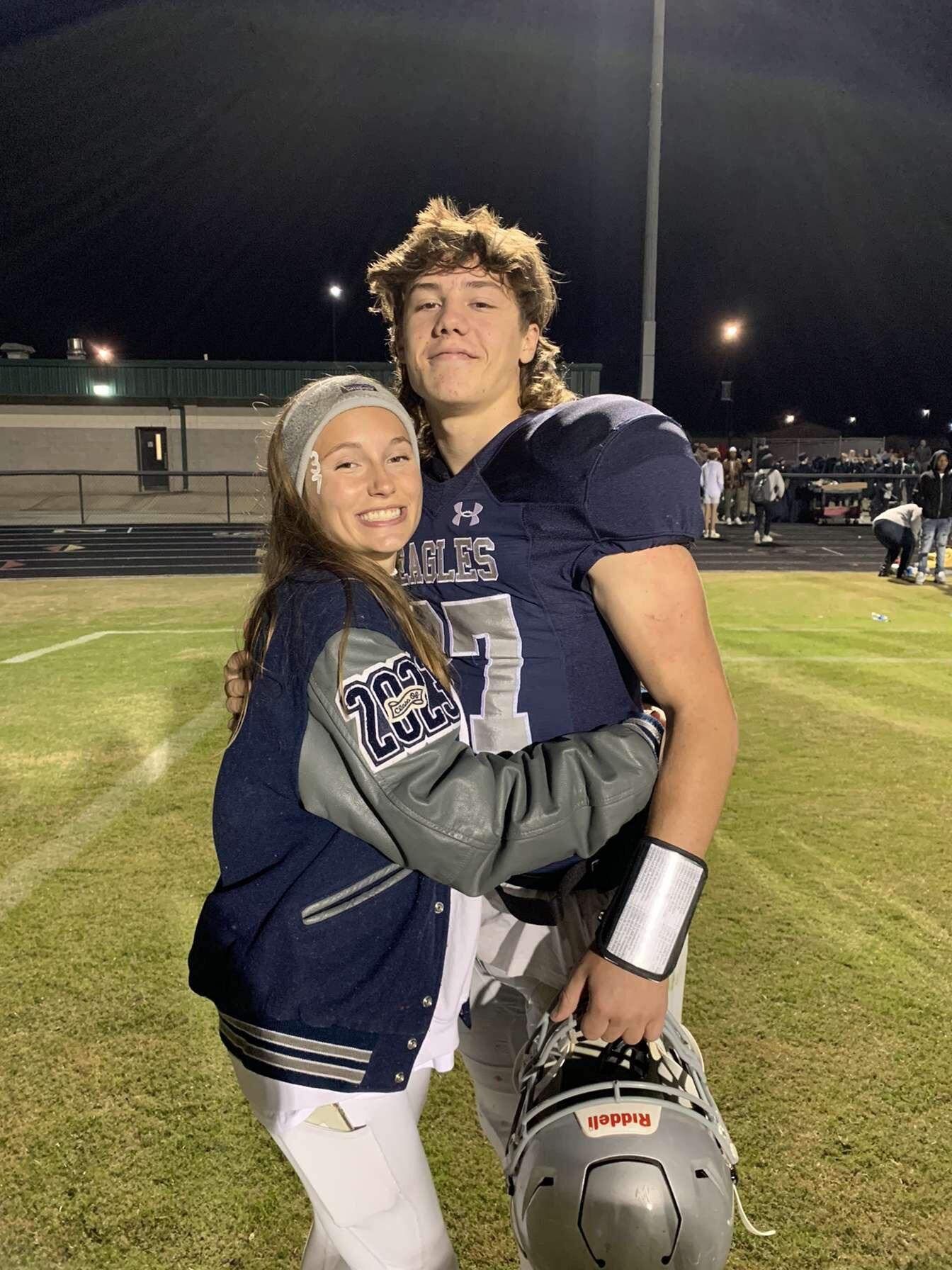 This was Tyler’s senior night—his last year of school. It was such a wild and emotional year for us. We were so used to always being together, and now we were soaking in all of our “lasts” together. Bittersweet, but so, so special.