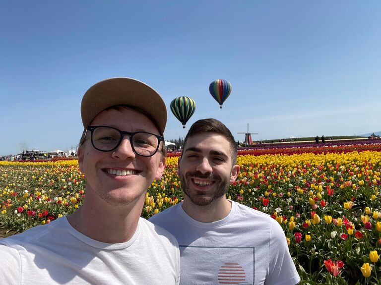 As the city started to relax it's pandemic response, we got out and started taking part in all of the iconic Portland attractions. Sam's favorite date was going to a tulip farm and getting to ride the hot air balloon above the fields of blooming flowers.